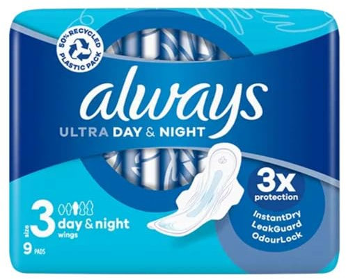 Always Ultra Day, Nacht mit Flügeln, Größe 3, 9 Stück