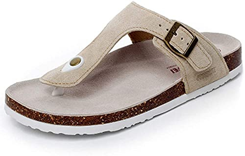 Asifn Uomo Zoccoli BambinoCiabatte Sandali Donna Sughero Pantofole Pantaloncini Spiaggia Leggero Supporto Morbida Suola Piatta Zoccoli Marchio（Bianco,36/37 EU,38 Taglia del Marchio
