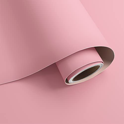 VaryPaper Tapete Rosa Selbstklebende Folie für Möbel 40cmx200cm Klebefolie Rosa Schrankfolie Dekofolie Möbelfolie für Tische Tapeten Kinderzimmer Mädchen Wandtapete Wohnzimmer Badezimmer Wasserfest