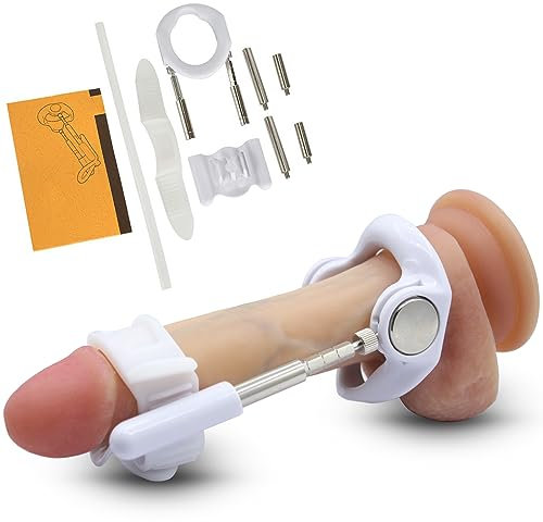 Dilatateurs de pénis pour hommes,Pompe à pénis Extender Penis Enlargement System,Agrandir le Pénis,Agrandir le Pénis Masculin,Aide à l'érection pour hommes,Extenseur de Pénis Masculin (Blanc argent)
