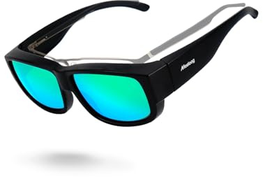 Meeloog Lunettes de soleil polarisées pour homme - Protection UV - Ombres rectangulaires tendance - Lunettes de soleil pour la conduite, le cyclisme, l'extérieur