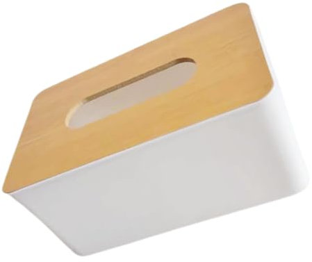 Cabilock Holz Taschentuchbox Halter Rechteckig Mit Abdeckung Serviettenaufbewahrung Aus Schadstofffreiem Holz Für Büro Wohnzimmer Schlafzimmer Badezimmer