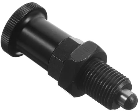 Pistone a Molla Perno di Arresto, Pomello in Acciaio Inox Nero | Perno di Posizionamento, Uso per Mobile e Apparecchi Elettrici, Pratico e Portatile, Finitura Nera