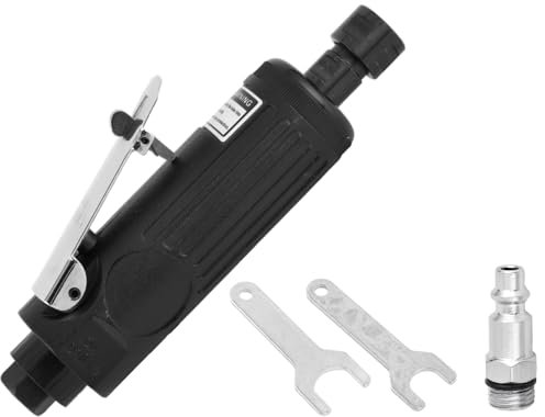 HYFN Molinillo de aire, amoladora neumática recta de 1/4 pulgadas, amoladora de troquel, interruptor de seguridad, herramientas neumáticas, herramientas neumáticas 22000 RPM, 0.3HP, amoladora recta,