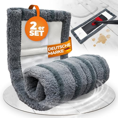 Wischmopp Bezug für Starke Verschmutzungen - Bodenwischer, Wischbezug von WOWtowelz – 40 cm Variante - 2er Set