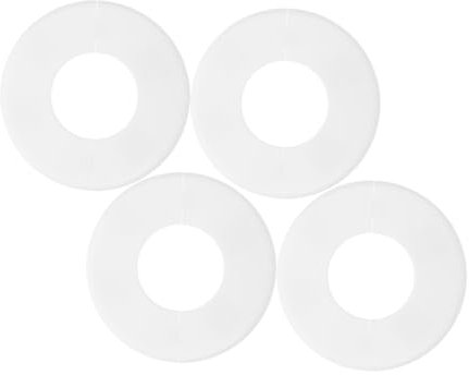 Levemolo 4pcs Pool Ladder Escutcheons Covers for Inground Pool Handrail White Water Pipe Leak Sealers Ladder Escutcheons Plates for Swimming