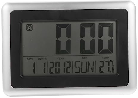 Alipis 1 Reloj Electrónico con Calendario Perpetuo Reloj Despertador LCD Reproductor De Batería Reloj Digital con Dispositivo De Pantalla Automático De Temperatura Bandeja De Doble