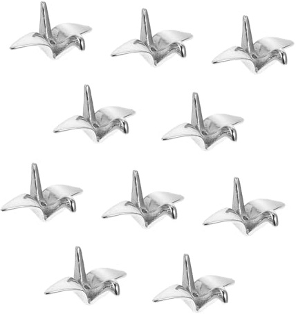 HAPINARY 10 Stück Teiliges DIY Haarclip Kupfer Origami Papierkran Form Leicht und Robust für Haarschmuck Bastelmaterial Cosplay und Party Zubehör