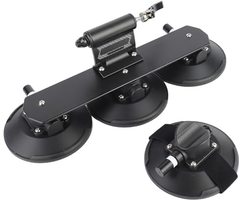 Pongnas Fahrrad-Dachträger mit Saugnapf, Aluminiumlegierung, Fahrradträger, Dach-Saugnapf für Autos (BLACK)