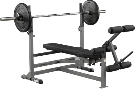 Body-Solid GDIB-46 6in1 Langhantelstation | Flachbank | Schrägbank | Negativbank | Nackendrückbank | Beinstrecker | Beinbeuger