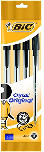 Dlugopis Cristal Original Czarny 4 sztuki