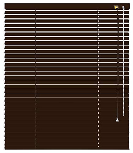 deko-raumshop Aluminium Jalousie Jalousette Faltrollo viele Größen Lamellenbreite 25 mm Wandmontage Deckenmontage Alu Lamellen Fenster Sonnenschutz Sichtschutz (Größe 50 x 160 cm, Farbe Mocca)