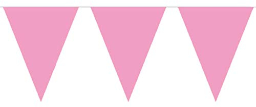 Fanions Rose Unis Bébé - 10 Mètres