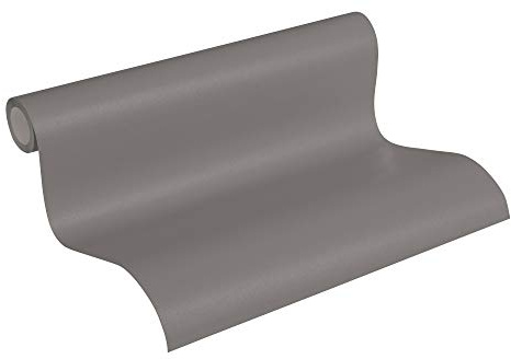 A.S. Création Vliestapete Life Tapete Unitapete 10,05 m x 0,53 m grau metallic Made in Germany 303240 3032-40