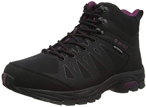 Hi-Tec O006889 Mujer Botas de Senderismo, Negro (Black/Grape Wine 21), 37 EU
