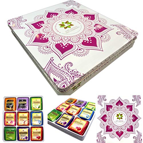 Indianteacompany ITC Luxury Exclusive Designer Embossed Gift Tin with 72 Twinings Tea Bags