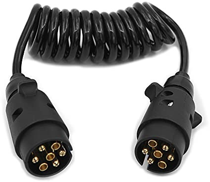 Cavo di prolunga per rimorchio a 7 pin con connettore per presa per rimorchio, cavo di prolunga da 2 m, adattatore per spina per rimorchio, adattatore per rimorchio da 12 V, adattatore per rimorchio