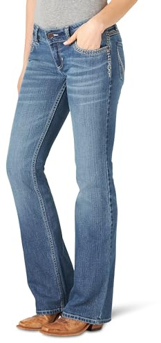 Wrangler Retro Sadie Low Rise Stretch Boot Cut Jean Jeans, Tiffany, 15-36 Donna