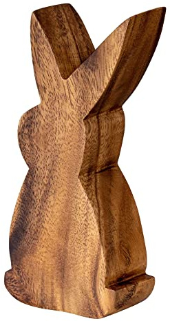 levandeo Hare, H 15 cm, trä, påskhare, akaciaträ, påskdekoration, dekoration, figur, vår, påsk, bordsdekoration, stativ