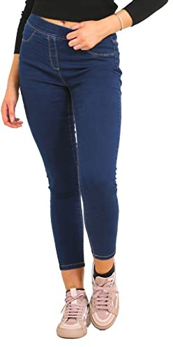 UC Ex High Street Brand Pull on Jeggings for Women UK, Ladies High Rise Stretchy Denim Ankle Grazer Jeans