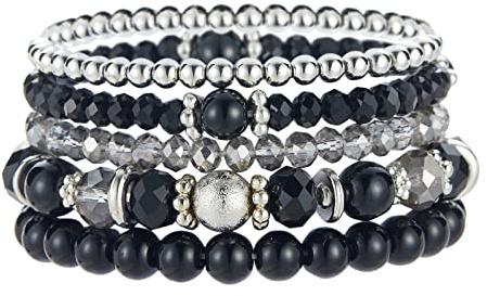 FULU AUTUMN Damen Kristall Perlen Armband Mehrschichtiges Steine Armband Boho Modeschmuck Beste Freundin Geschenke