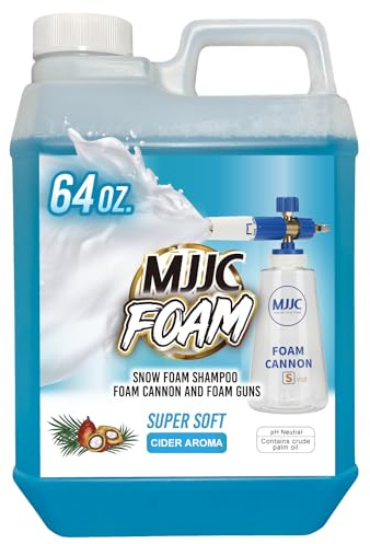 MJJC Foam (64 fl oz) Ultimate Snow Foam Car Wash Soap Specialized Car Shampoo for Foam Cannon and Pressure Washer, Safe for Cars (pH Neutral, 10x Concentrated) (Refreshing cider aroma)