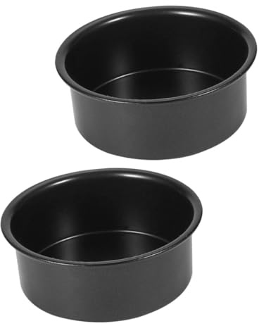 TOPBATHY 2pezzi Stampo Torta in Acciaio Fondo Rimovibile Teglia Da Forno Piccola Teglia Rotonda Per Dolci Tortiera Antiaderente Di Teglie Per Dolci Resistenti Alla Corrosione Angoli Arroton