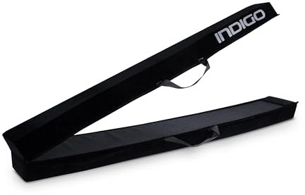 DRUNA Barra Viga de Equilibrio Plegable con Base Antideslizante, Barra Gimnasia Artística para Niños y Adultos, con Bolsa de Transporte INDIGO 240/300 cm Largo (Negro, 240 cm)