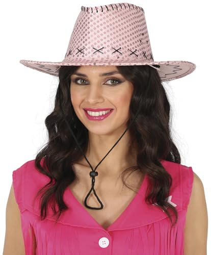 FIESTAS GUIRCA Jeanshut mit Pailletten (Einheitsgröße), Kostümzubehör für Cowboy-Partys und Junggesellenabschiede, ideal für Erwachsene, Unisex
