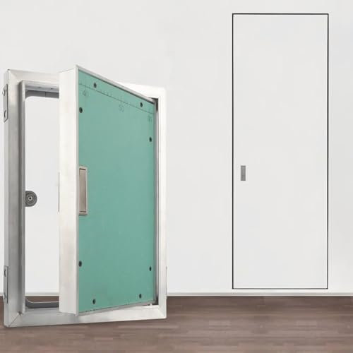 Panneau d'accès en plaques de plâtre avec poignée, porte décorative dissimulée pour robinet d'eau, montage de surface affleurante
