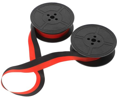 FIXOSHEE Schreibmaschinenband Doppelspule mit Rot Schwarzer Tinte Langlebiges Nylon Farbband für Alte Mechanische Schreibmaschinen Praktisches Büro Zubehör Kompatibel mit Flyfish und