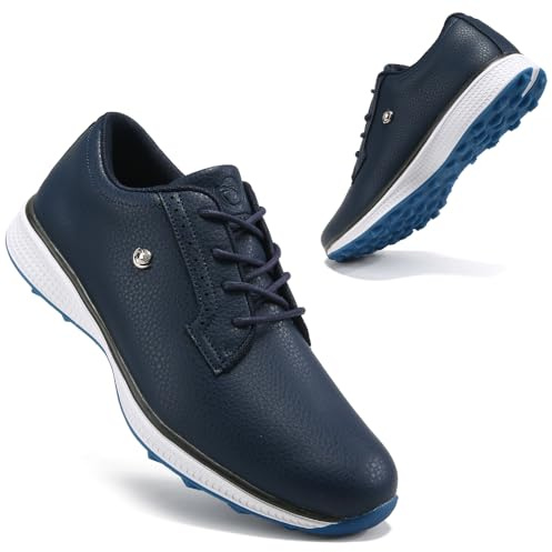 Cakoit Mens Golf Shoes Light Weight Golf Sneakers Non Slip Walking Shoes Outdoor (Blue,11)