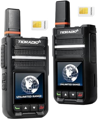 Global Walkie Talkie Long Range-TIDRADIO TD-G18, POC Two Way Radio 4G LTE UK/Europe Wide Coverage with 1-Year Free Data & SIM Cards, Ideal for Adults Family, Business,Truck Fleet, Logistics -2Pack