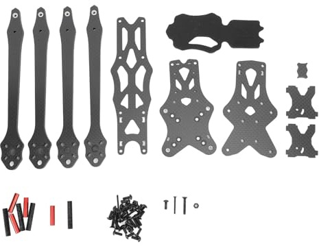 ANKROYU Kit de Marco de dron de Carreras con visión en Primera Persona de Fibra de Carbono de 7 Pulgadas Marco de cuadricóptero liviano y Duradero de 315 mm para entusiastas de los