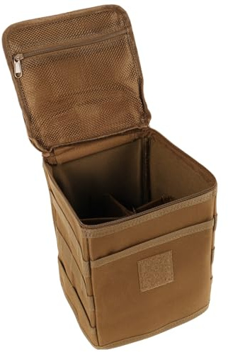 FOMIYES Bolsa Organizadora para Bombonas de Gas Portátil de Campamento Bolsa de Transporte Resistente Color Barro para Hornillos y Utensilios de Cocina al Aire Libre Ligera y