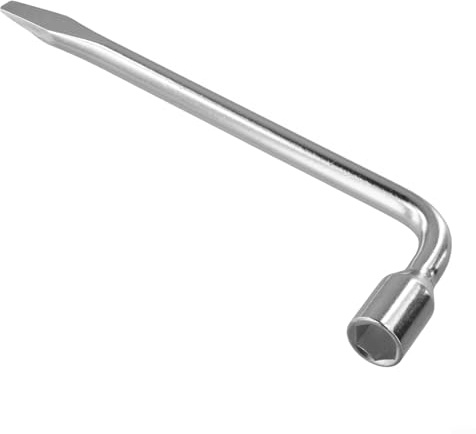 Steckschlüssel für Auto-Radmuttern, 17/19/21 mm verstellbarer Sechskantschlüssel, robustes Reparaturwerkzeug mit 28 cm verlängertem Griff, 45# Edelstahl (17 mm)