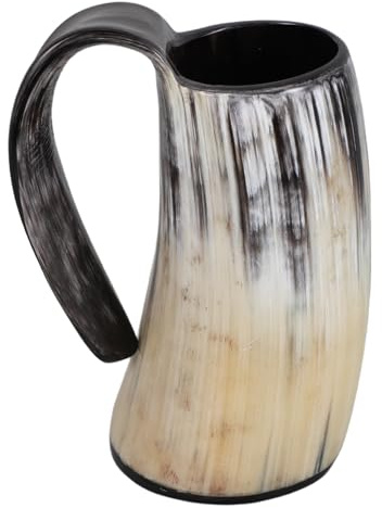 IWOWHERO Chope à Bière Viking 200 Ml de Corne Nordique Petite Taille, Mug de Fête Médiéval, Verre à Bière Original pour Oktoberfest et Événements à Thème