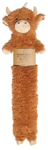 Bartleby Highland Cow Extra Long Hot Water Bottle 80cm - Soothing Warmth & Pain Relief Comfort & Relaxation