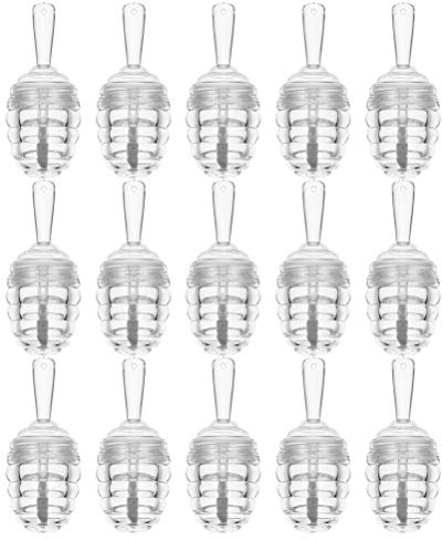 STAHAD 15 Tubes de Gloss à Lèvres Vides en Plastique, Forme Pot de Miel Transparent, Réutilisables, Taille Mini pour Diy, Flacons Étanches et Légers pour Cosmétiques Faits Maison, Lot