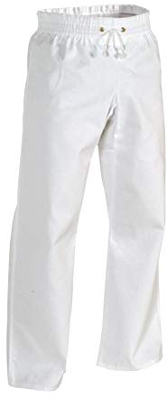 Century Martial Arts 8 oz. Middleweight Contact Karate Martial Arts Pants - White, 2 - Child 10-12