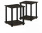 Furinno Simplistic Table de Bout, Bois, Expresso, ensemble de 2, Pvc, Espresso/Noir, Set Of 2