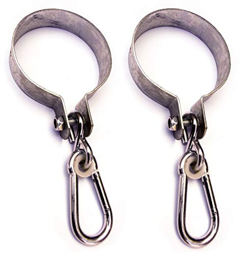 Gartenpirat 2er Set Schaukelhaken rund mit Karabiner, Haken für Schaukel Zubehör