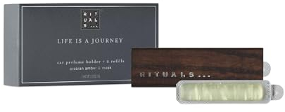 RITUALS Auto Parfüm Homme Car Perfume – Life is a Journey – Auto Duft mit Aroma von Amber und Moschus – Auto Lufterfrischer mit Holzhalterung – 6 g