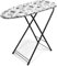 Duwee Ironing Board Compact and Easy Storage, Medium Ironing Board, Heat Resistant Cover with Thick Felt Pad, 34x90 cm, Iron Pattern