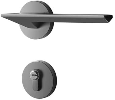 Serratura for porta nordica, serratura for porta silenziosa for camera da letto interna, serratura magnetica for porta del bagno, serratura for porta nera e grigia, maniglia for porta(Gray[magneticsil