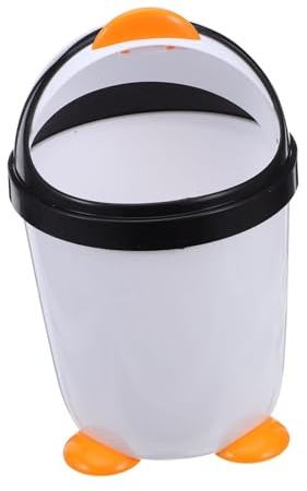 ULTECHNOVO Cestino Porta Rifiuti Auto con Coperchio Ribalta Design Creativo per Ufficio Casa Cucina Plastica Desktop Multiuso Ampia Capacità