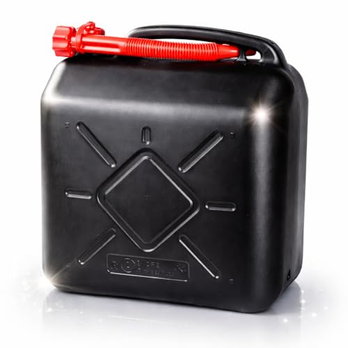 Bränsletank för bensin och diesel – UN-godkännande, EU-lastbehållare för bil, verkstad och transport av farligt gods. Inklusive påfyllningsstift droppfri tankning (10 liter)