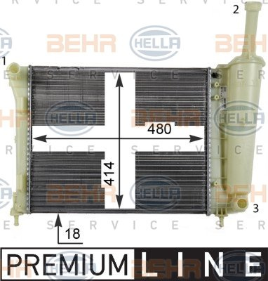 Hella 8MK 376 790-051 Radiatore