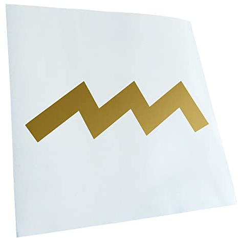Kiwistar - Autoaufkleber - Gold - 60 x 20 cm - Wasser Sternzeichen - Heckscheibenaufkleber Auto Aufkleber wetterfest für Kfz LKW Mofa Truck - Sticker außen selbstklebend Tuning Zubehör für Fenster