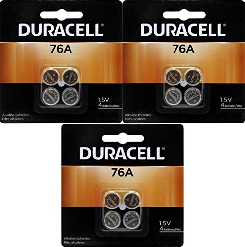 Duracell 76A LR44 Duralock 1.5V Button Cell Battery 12 Pack Exp. 2018 Gold Better (Replaces: LR44, CR44, SR44, 357, SR44W, AG13, G13, A76, A-76, PX76, 675, 1166a, LR44H, V13GA, GP) 76A, L11 Duracell
